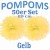 Pompoms, Gelb, 25 cm, 50er Set