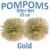 Pompoms, Gold, 25 cm, 50er Set