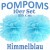 Pompoms, Himmelblau, 25 cm, 10er Set