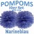Pompoms, Marineblau, 25 cm, 10er Set