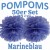 Pompoms, Marineblau, 25 cm, 50er Set
