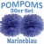 Pompoms, Marineblau, 35 cm, 50er Set