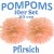 Pompoms, Pfirsich, 25 cm, 10er Set