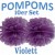 Pompoms, Violett, 35 cm, 10er Set