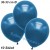 Metallic Luftballons, Latex, 30-33 cm Ø, Blau, 10 Stück