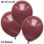 Metallic Luftballons, Latex, 30-33 cm Ø, Burgund-Maroon, 10 Stück
