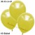 Metallic Luftballons, Latex, 30-33 cm Ø, Gelb, 10 Stück