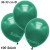 Metallic Luftballons, Latex, 30-33 cm Ø, Malachitgrün, 100 Stück