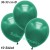 Metallic Luftballons, Latex, 30-33 cm Ø, Malachitgrün, 10 Stück