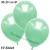 Metallic Luftballons, Latex, 30-33 cm Ø, Mintgrün, 10 Stück