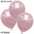 Metallic Luftballons, Latex, 30-33 cm Ø, Rosa, 10 Stück