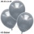 Metallic Luftballons, Latex, 30-33 cm Ø, Silber, 10 Stück