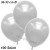 Metallic Luftballons, Latex, 30-33 cm Ø, Weiß, 100 Stück