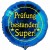 Prüfung bestanden! Super! Blauer Luftballon mit Helium-Ballongas, Ballongrüße