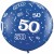 Riesenluftballon Zahl 50, blau, 90 cm