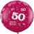 Riesenluftballon Zahl 50, pink, 90 cm