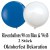 2 Große Rund-Luftballons, Blau und Weiß, 90 cm, Bayrische Wochen Dekoration