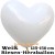 Riesen-Herzluftballon, 350 cm, Weiß