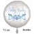 Großer Rundluftballon in Satin Weiß "Mevlidimize Hoşgeldiniz", 71 cm, ohne Helium