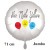 Großer Rundluftballon in Satin Weiß "Nice Mutlu Yillara", 71 cm, ohne Helium