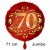 Jumbo Luftballon aus Folie zum 70. Geburtstag, Rot/Gold, 71 cm, rund, inklusive Helium