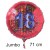 Jumbo Luftballon aus Folie zum 18. Geburtstag, Rot, 71 cm, rund, inklusive Helium