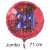 Jumbo Luftballon aus Folie zum 21. Geburtstag, Rot, 71 cm, rund, inklusive Helium