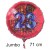 Jumbo Luftballon aus Folie zum 23. Geburtstag, Rot, 71 cm, rund, inklusive Helium