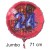 Jumbo Luftballon aus Folie zum 24. Geburtstag, Rot, 71 cm, rund, inklusive Helium