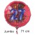 Jumbo Luftballon aus Folie zum 27. Geburtstag, Rot, 71 cm, rund, inklusive Helium