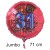 Jumbo Luftballon aus Folie zum 31. Geburtstag, Rot, 71 cm, rund, inklusive Helium