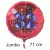 Jumbo Luftballon aus Folie zum 32. Geburtstag, Rot, 71 cm, rund, inklusive Helium