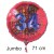 Jumbo Luftballon aus Folie zum 34. Geburtstag, Rot, 71 cm, rund, inklusive Helium