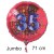 Jumbo Luftballon aus Folie zum 35. Geburtstag, Rot, 71 cm, rund, inklusive Helium