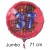 Jumbo Luftballon aus Folie zum 37. Geburtstag, Rot, 71 cm, rund, inklusive Helium