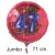 Jumbo Luftballon aus Folie zum 47. Geburtstag, Rot, 71 cm, rund, inklusive Helium