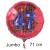 Jumbo Luftballon aus Folie zum 47. Geburtstag, Rot, 71 cm, rund, inklusive Helium