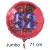 Jumbo Luftballon aus Folie zum 52. Geburtstag, Rot, 71 cm, rund, inklusive Helium