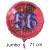 Jumbo Luftballon aus Folie zum 56. Geburtstag, Rot, 71 cm, rund, inklusive Helium