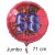 Jumbo Luftballon aus Folie zum 58. Geburtstag, Rot, 71 cm, rund, inklusive Helium