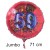 Jumbo Luftballon aus Folie zum 59. Geburtstag, Rot, 71 cm, rund, inklusive Helium