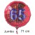 Jumbo Luftballon aus Folie zum 65. Geburtstag, Rot, 71 cm, rund, inklusive Helium