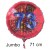 Jumbo Luftballon aus Folie zum 73. Geburtstag, Rot, 71 cm, rund, inklusive Helium