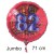 Jumbo Luftballon aus Folie zum 82. Geburtstag, Rot, 71 cm, rund, inklusive Helium