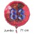 Jumbo Luftballon aus Folie zum 83. Geburtstag, Rot, 71 cm, rund, inklusive Helium