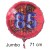 Jumbo Luftballon aus Folie zum 85. Geburtstag, Rot, 71 cm, rund, inklusive Helium