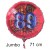 Jumbo Luftballon aus Folie zum 89. Geburtstag, Rot, 71 cm, rund, inklusive Helium