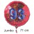 Jumbo Luftballon aus Folie zum 93. Geburtstag, Rot, 71 cm, rund, inklusive Helium