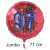 Jumbo Luftballon aus Folie zum 97. Geburtstag, Rot, 71 cm, rund, inklusive Helium