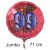 Jumbo Luftballon aus Folie zum 99. Geburtstag, Rot, 71 cm, rund, inklusive Helium